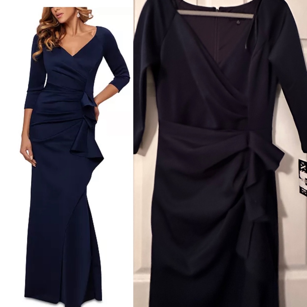 Xscape Navy Blue Maxi Dress - Picture 4 of 8
